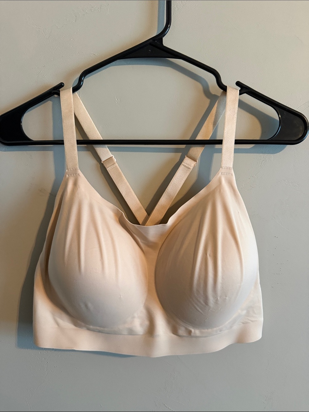 Soma - Seamless Light Cream Wireless Support Bra with Adjustable Straps